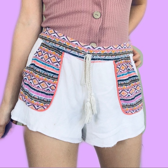 XHILARATION BOHO PINK SHORTS - Picture 1 of 5